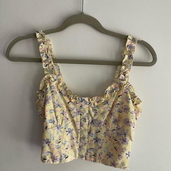 GB girls Tops - Yellow floral tank